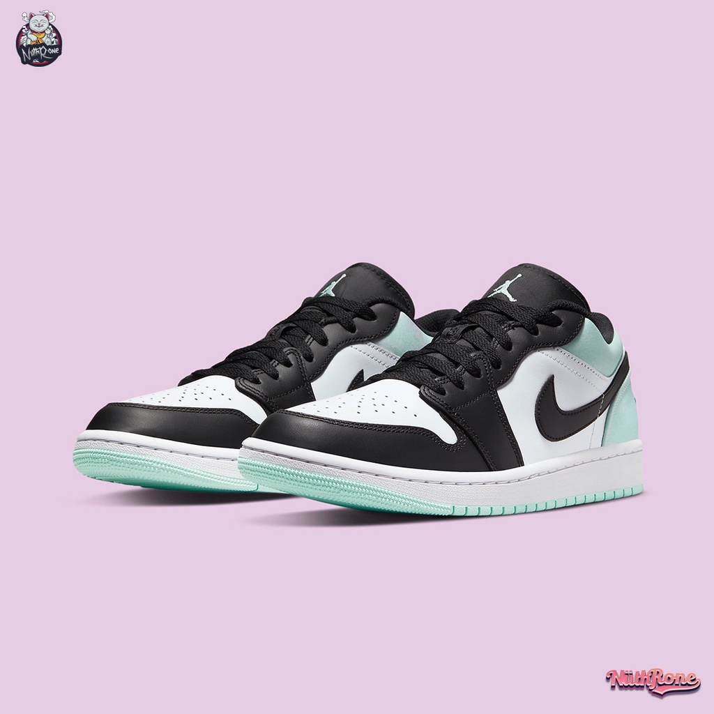 Nike Air Jordan 1 Low Tie Dye Colour : White/Black/Light Bordeaux/Mint Foam