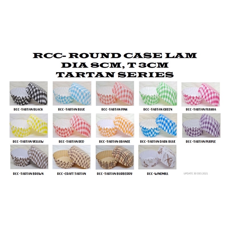Round Cup Cake/Cup Roti/Kertas Roti (100pcs) - Motif Random