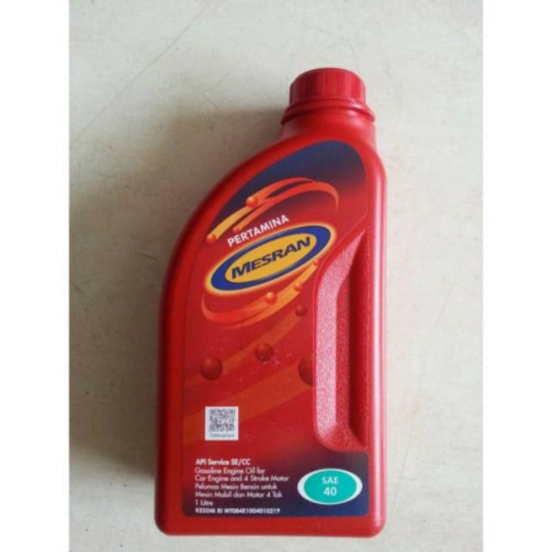 OLI PERTAMINA MESRAN SAE 40 1LITER 100% ASLI