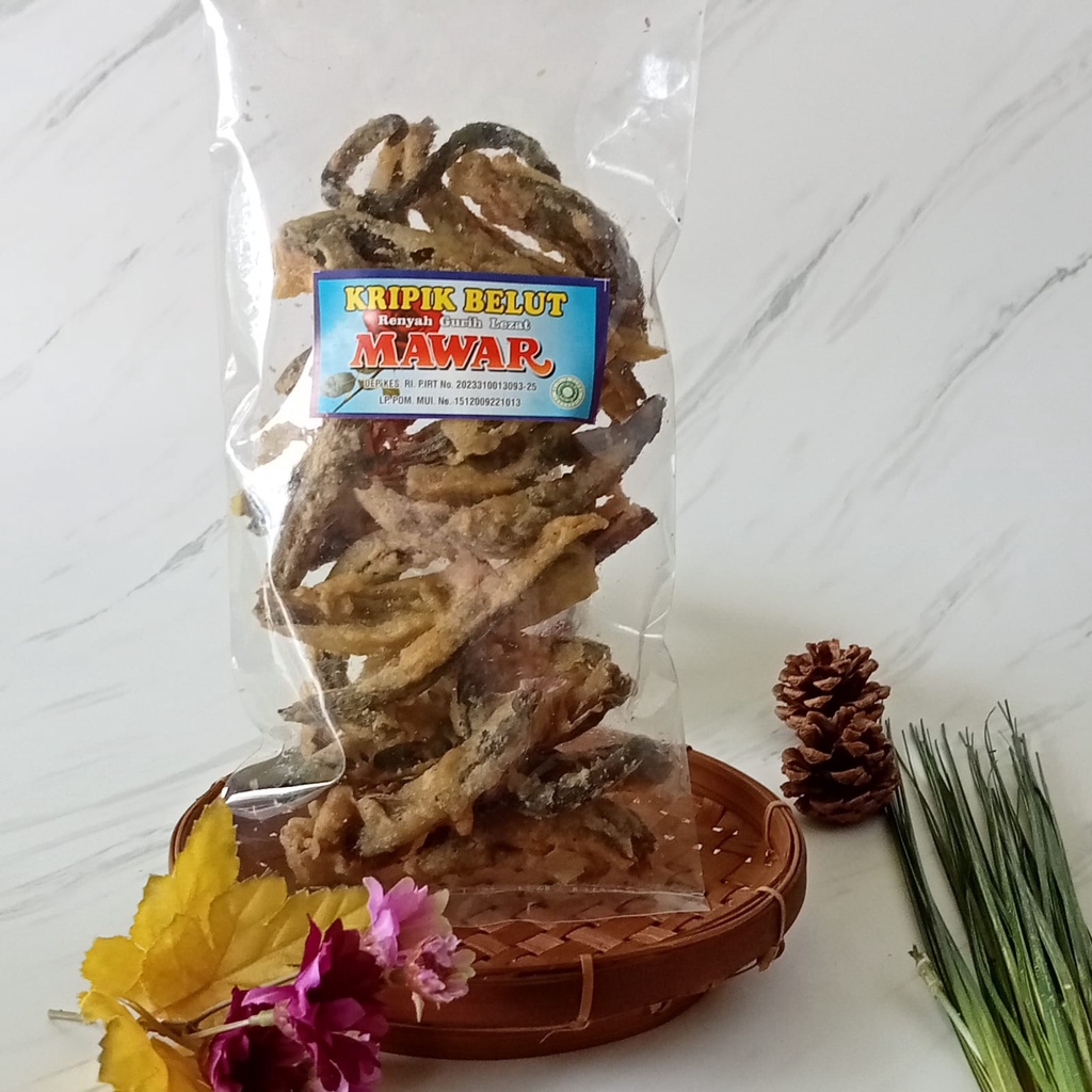 

Keripik Belut Tepung Tebal Cap Mawar 100gr