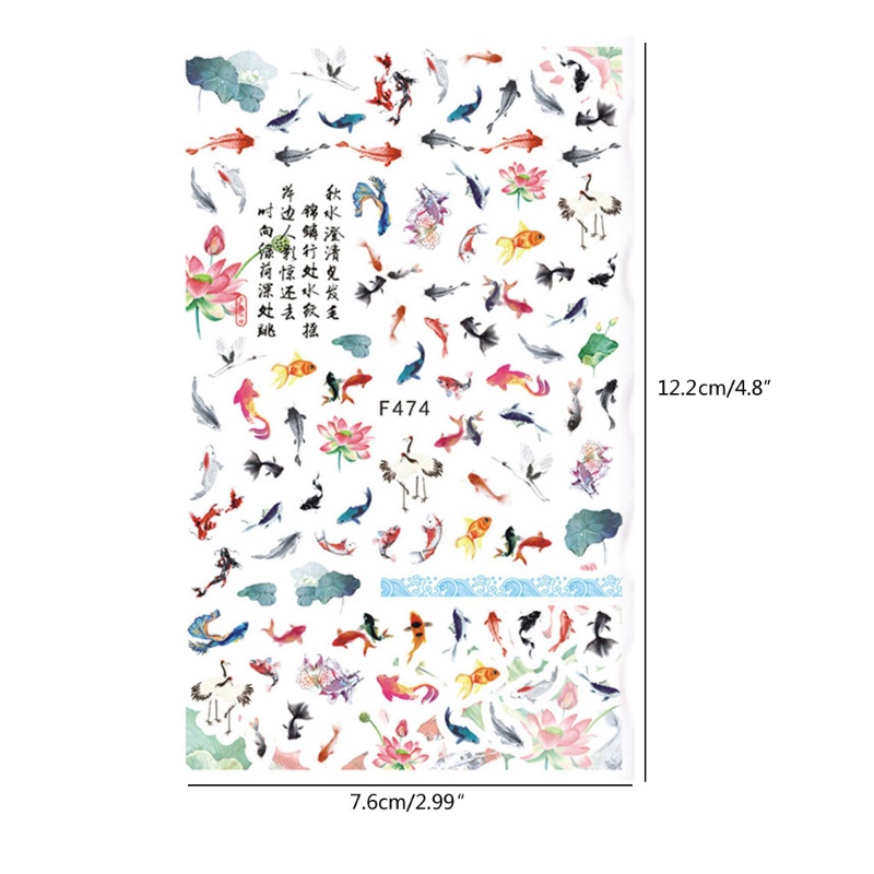 SIY  Goldfish Painting Stickers Nail Art Decorations Epoxy Resin Mold Filler DIY Crafts Jewelry Making Fillings