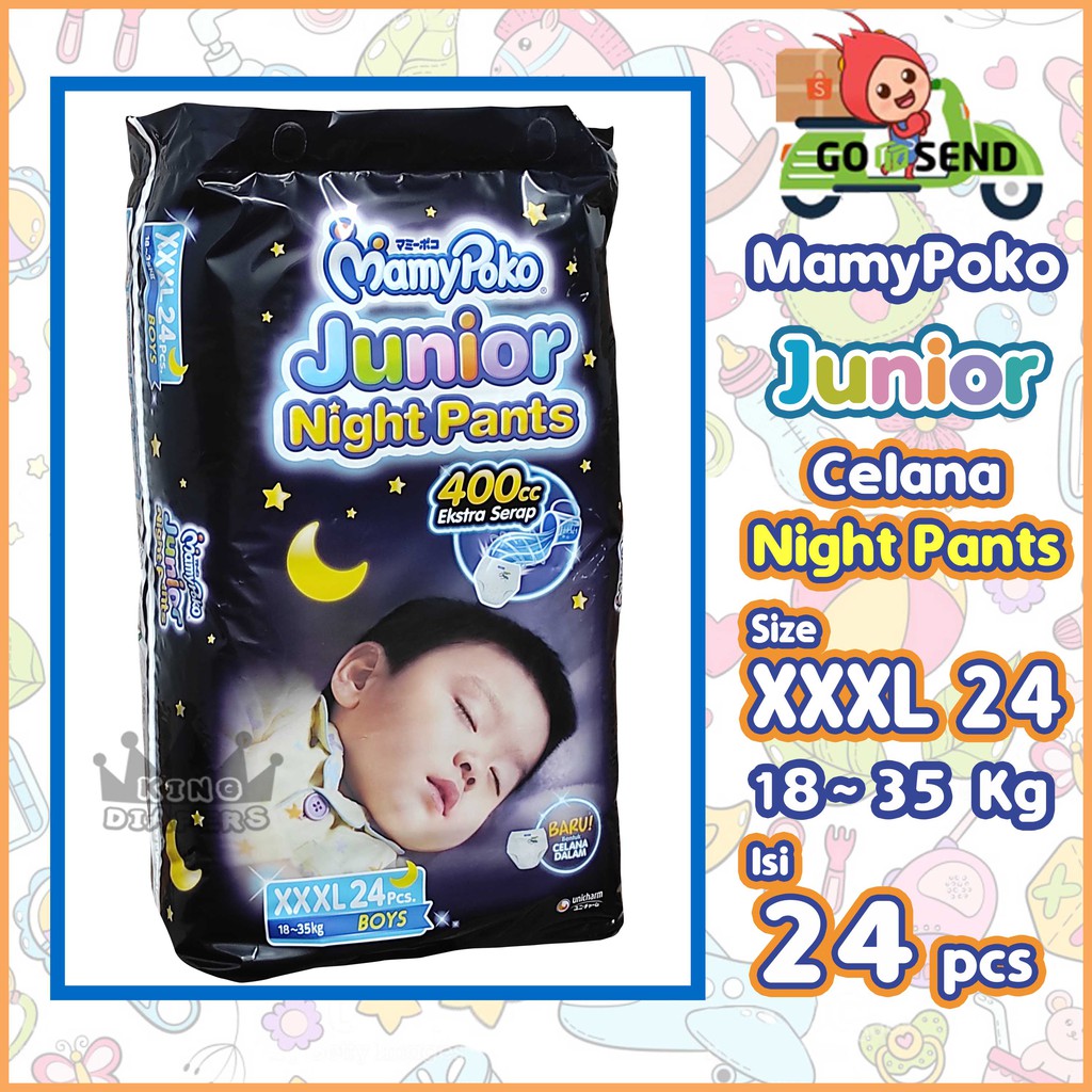 MamyPoko Junior Night Pants XXXL24 BOY Popok Celana XXXL