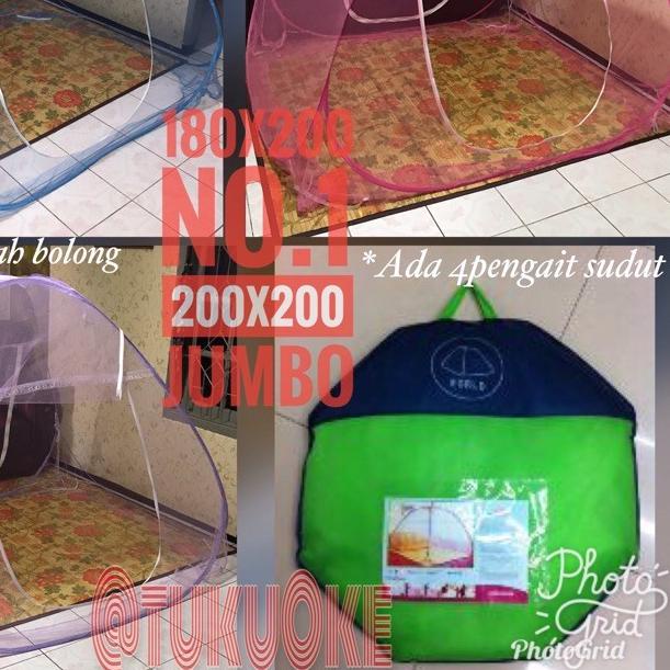 ☀ [FULL WARNA]KELAMBU TENDA LIPAT WORLD RANGKA BAJA 180x200 200x200 SUPER JUMBO KELAMBU KELUARGA MUR