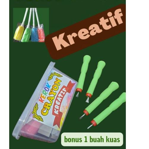 

Best Seller.. Alat Gores Kerok Crayon Kreatif 1 set isi 5 ,Bonus 1 Buah Kuas Crayon