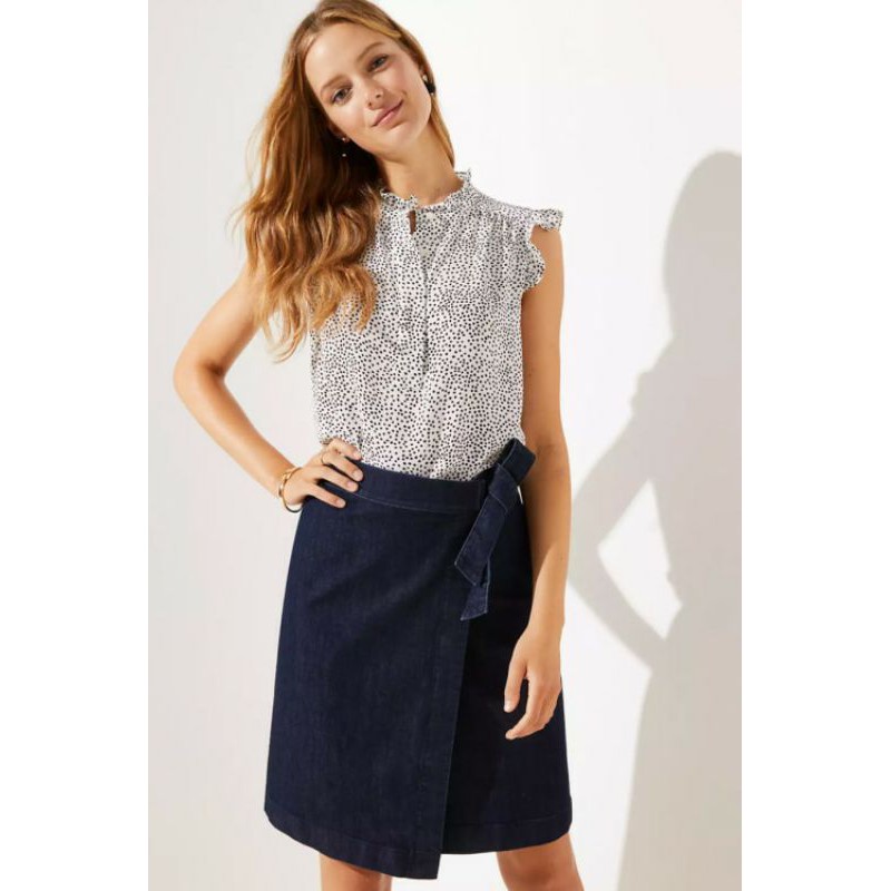 [FA] ROK DENIM - LOFT WRAP DENIM SKIRT