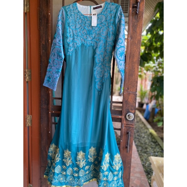jual rugi dress tosca model sari india set dengan selendangnya