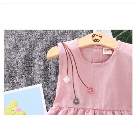 Gaun anak perempuan import gaya kasual style dress bayi cewek polos cotton