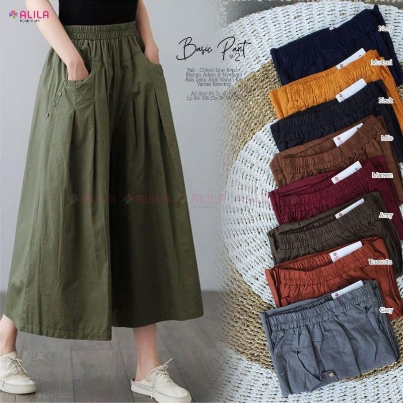 Basic pants kulot lebar