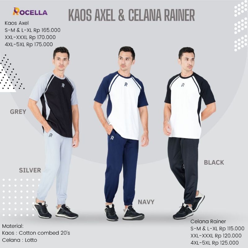 Seragam Olga Original Kaos Axel Celana Rainer by Rocella|Seragam Olga|Seragam Olga Cowok|Baju Olah R