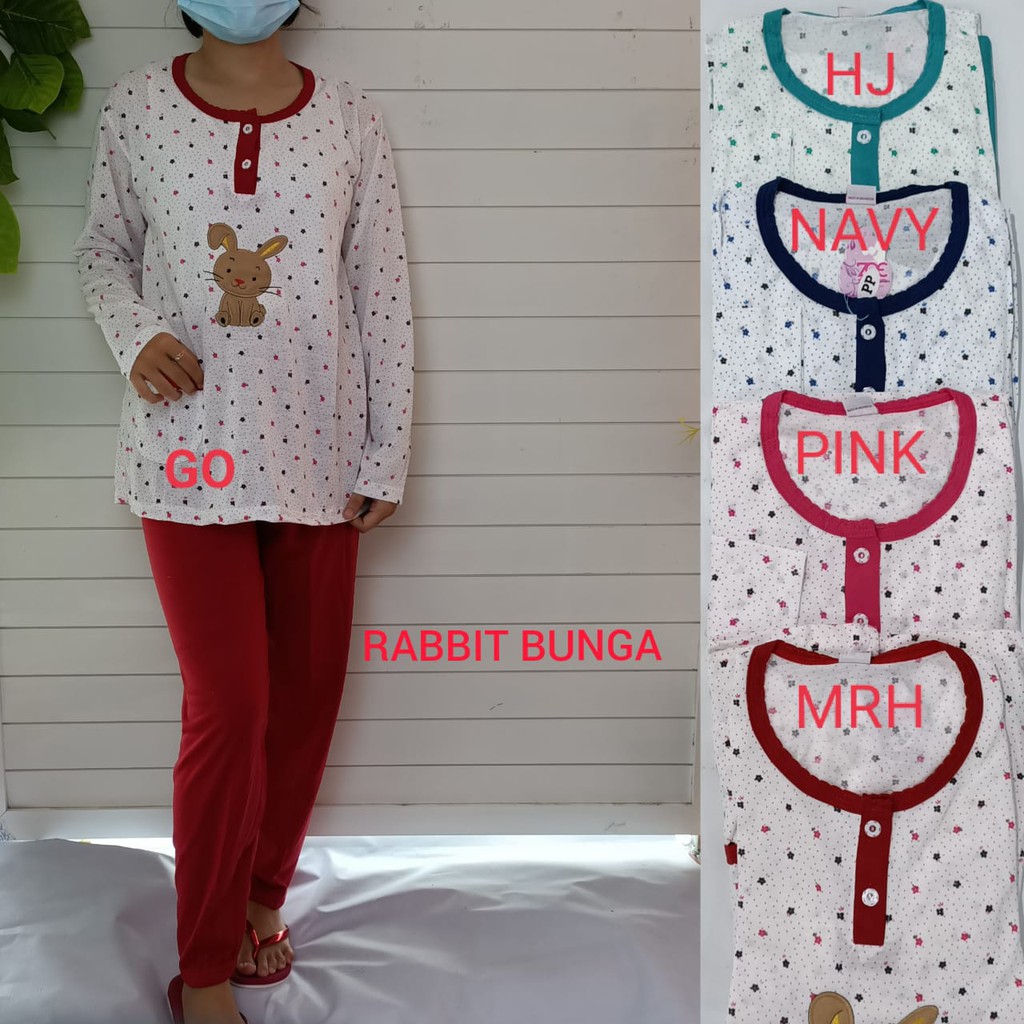 gof BABYDOLL  BoBo &amp; Thedda PP Dewasa Standart Setelan Baju Tidur Busui Celana Panjang Lengan Panjang Piyama