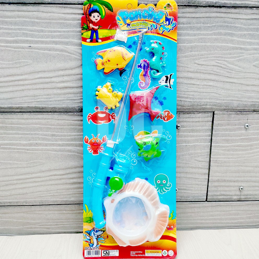 Pancing Mania 3125 Mainan Mancing 5 Ikan Magnet Joran Kolam Fishing Game