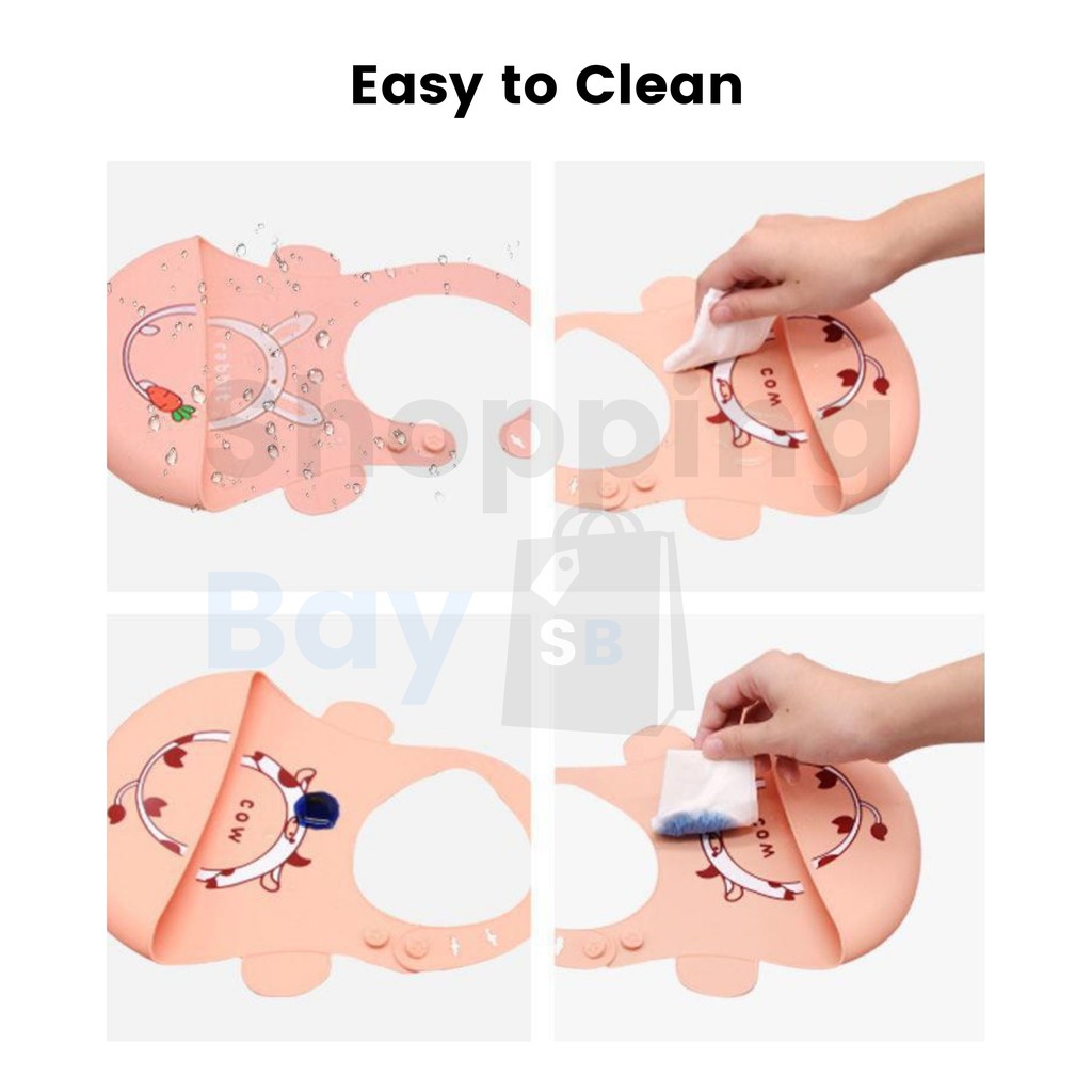 [SB] SS-01 Slabber Silikon / Celemek Silikon Baby BIB Silicone / Celemek Makan Bayi Silikon
