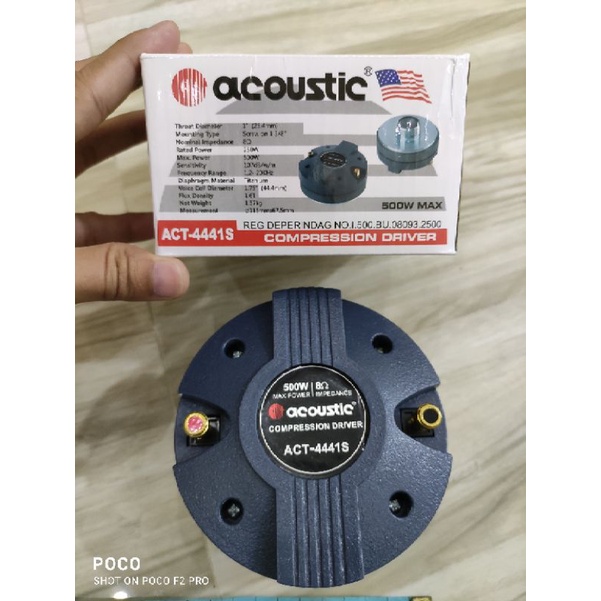 Driver Tweeter Acoustic PA44 ACT44 Twetter Acoustic PA 44 ACT 44 Original VC 1,75 inchi Drat 500 Wat