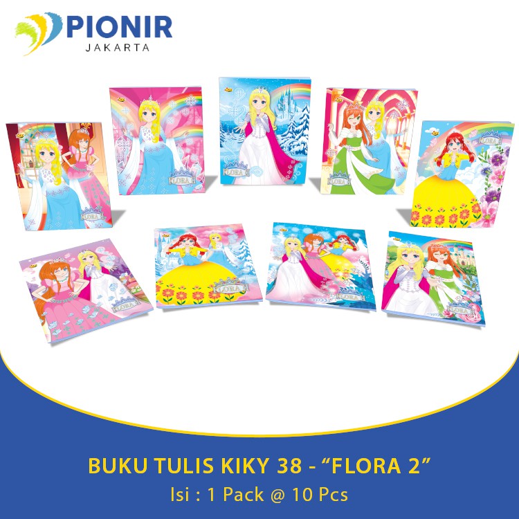 

BUKU TULIS KIKY 38 - "FLORA 2" (1 PACK = 10 PCS)