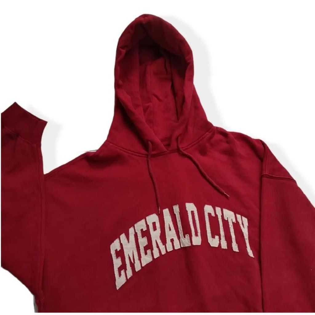 EMERALD CITY HOODIE FLEECE UNISEX TEBAL TERBARU'