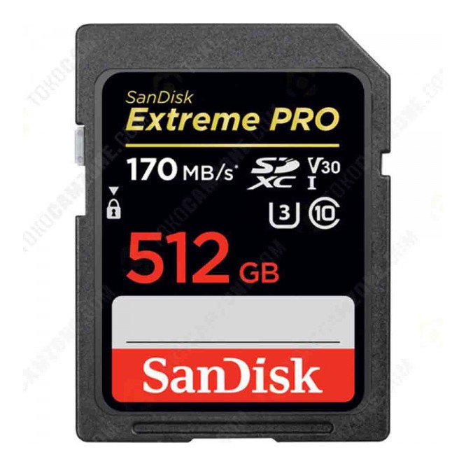 SanDisk Extreme Pro SDXC / SD Card 512Gb 200MBps