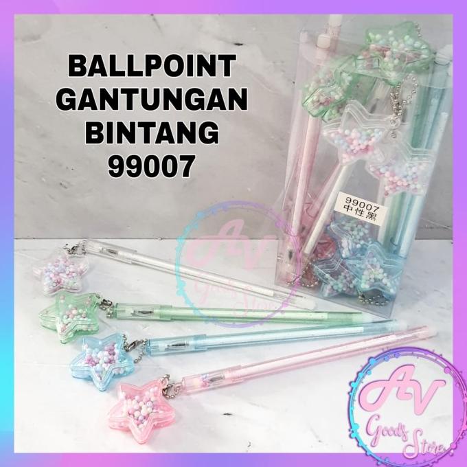 

Kualitas terbaik] BALLPOINT / PULPEN GEL STAR / PULPEN GANTUNGAN BINTANG 99007 (12pcs)