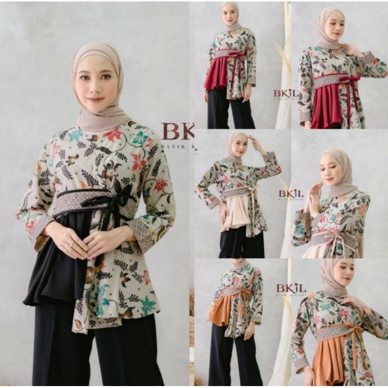 Atasan Batik Wanita Kekinian Dolbi Dobby Doby Dobi Tenun Sutra Halus Katun ATBM