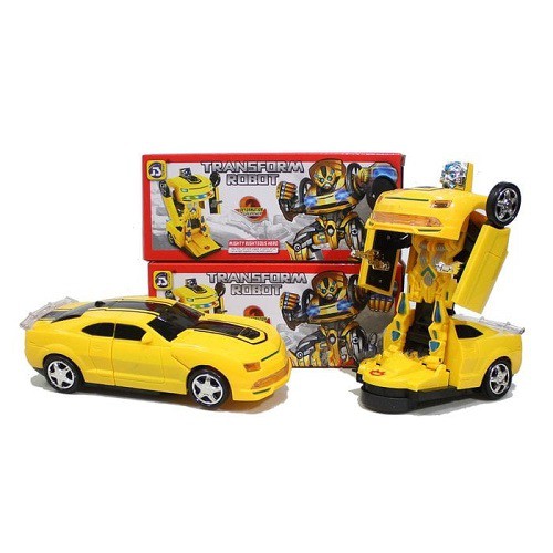 mwn.toys Mainan Mobil Transformer Bumblee Beee Bisa Jadi Robot No.8986