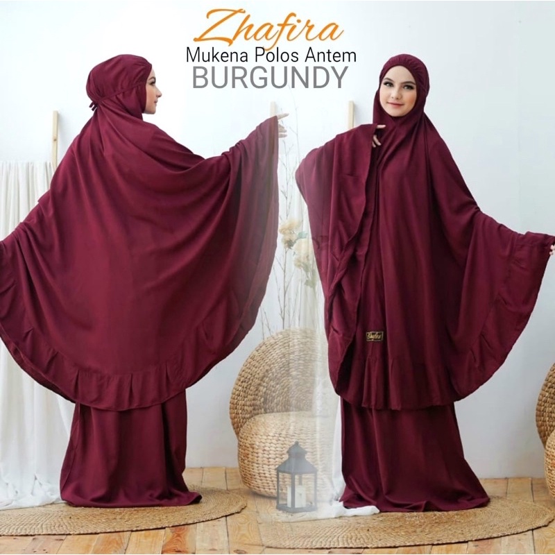 Mukena Bali Polos ORI Zhafira Size Jumbo