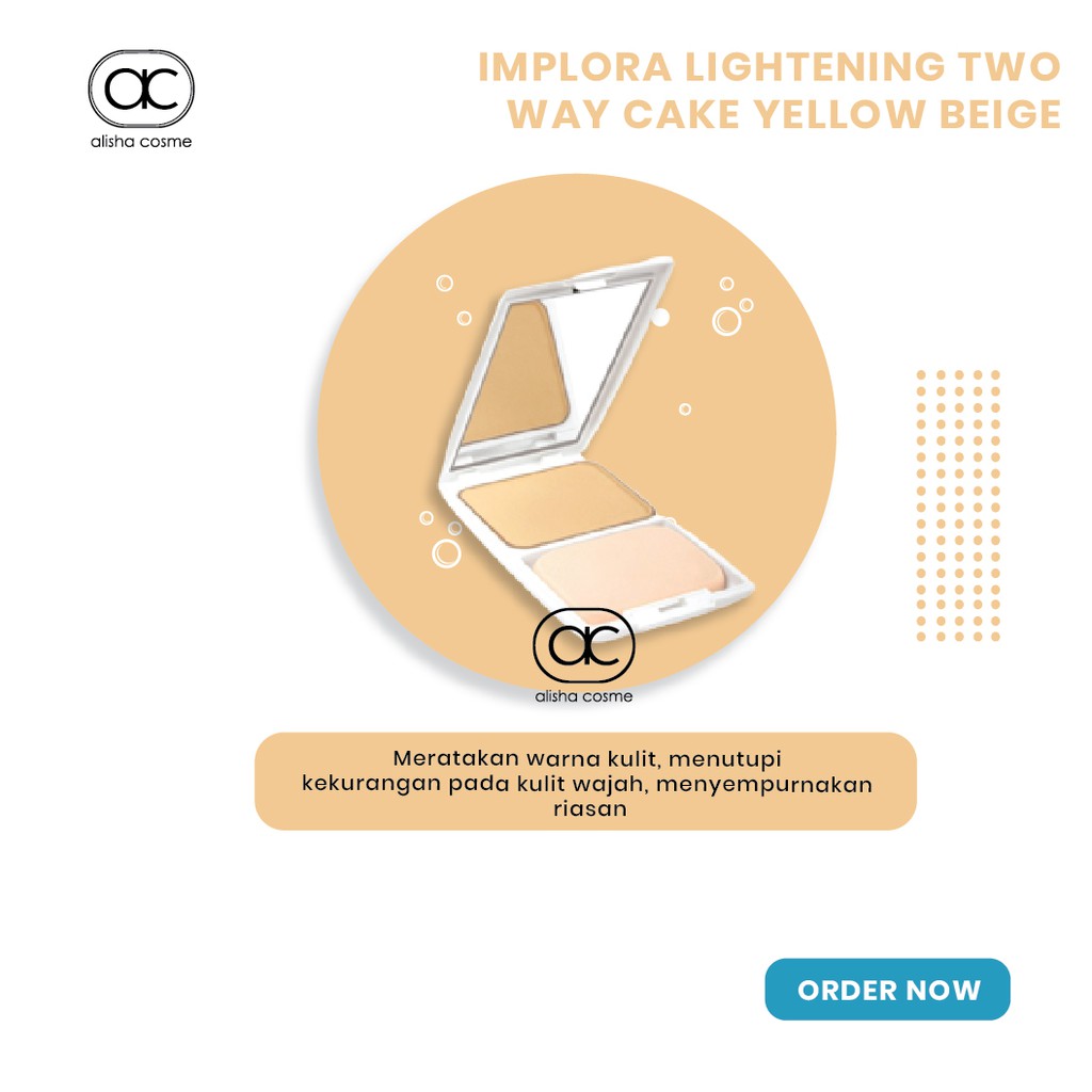 Alisha Cosme - Implora Lightening Two Way Cake All In One 12.5g - Bedak Wajah - ORI - BPOM-1