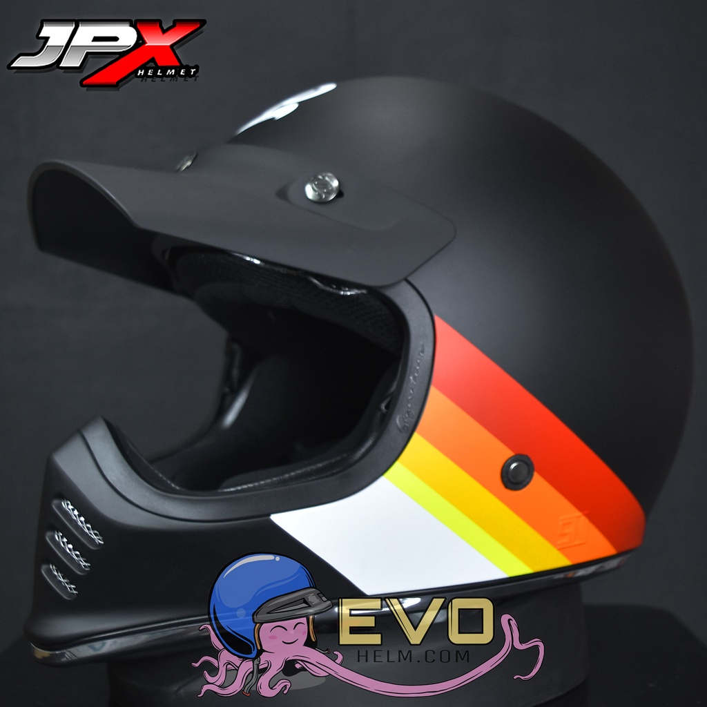 HELM CAKIL JPX JP SIGNATURE 02 BLACK DOFF ORIGINAL - HELM JPX CAKIL JP RETRO JP CAKIL SIGNATURE JP SGN 02 ( ONGKIR 2KG )