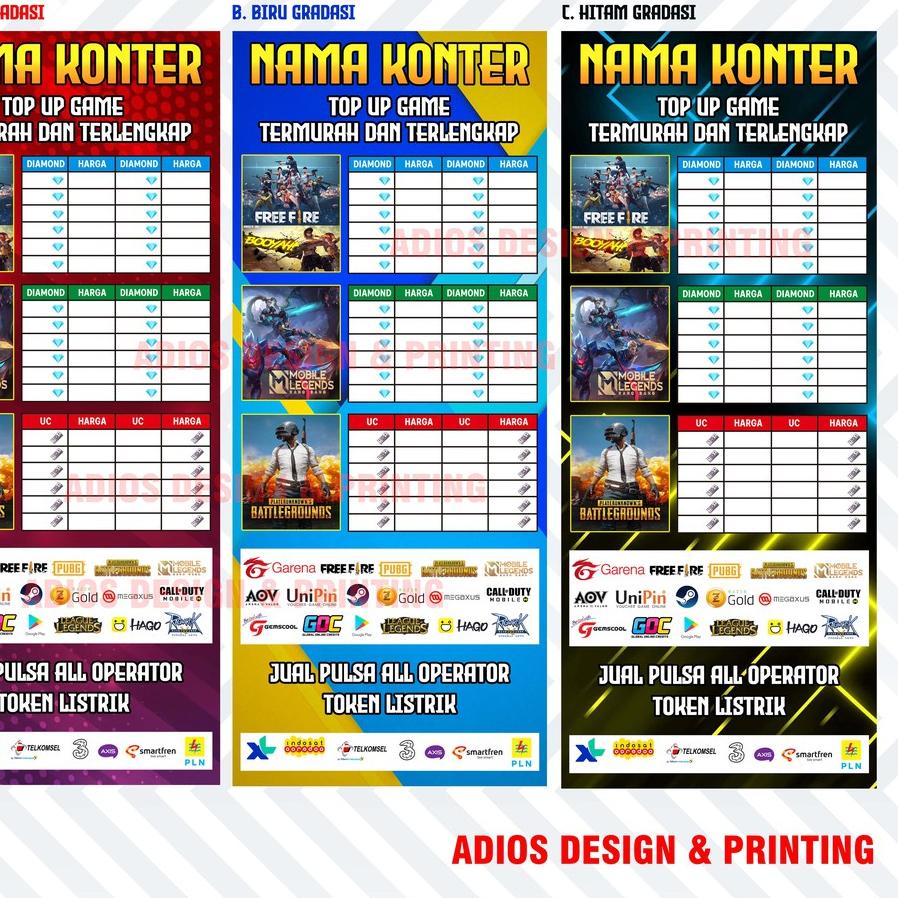 ⅍ BANNER GAME SPANDUK TOP UP GAME TERBARU ➦