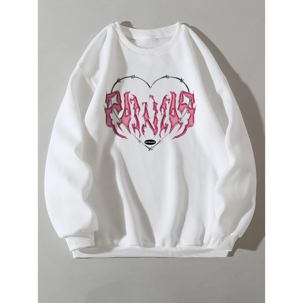 SWEATER UNISEX SANIAS / CREWNECK CASUAL PREMIUM ONE SIZE FIT TO L TEBAL HALUS TERBARU'