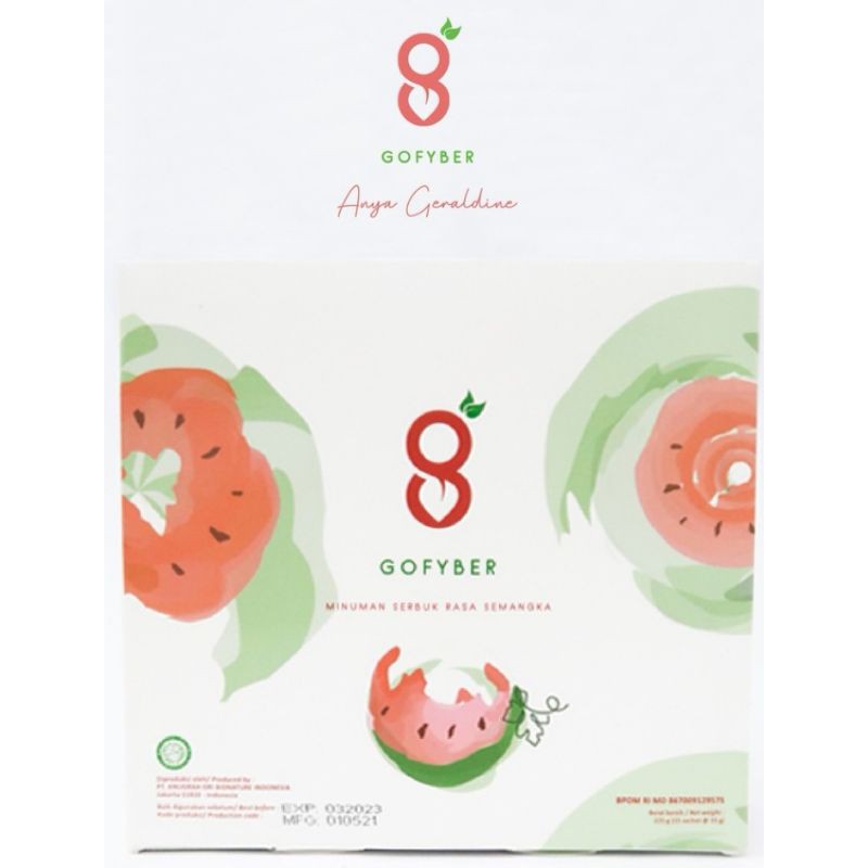 GOFYBER Watermelon BY ANYA GERALDINE isi 15 sachet diet detox rasa semangka rahasia tubuh ideal