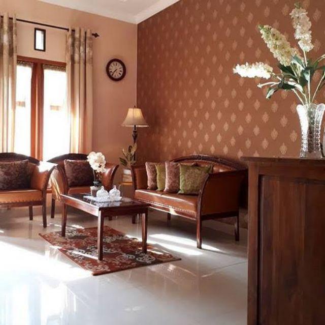 Kemeja Batik Pria Lengan Panjang Motif Sogan Dan Padi Baju Atasan Batik Modern Cowok