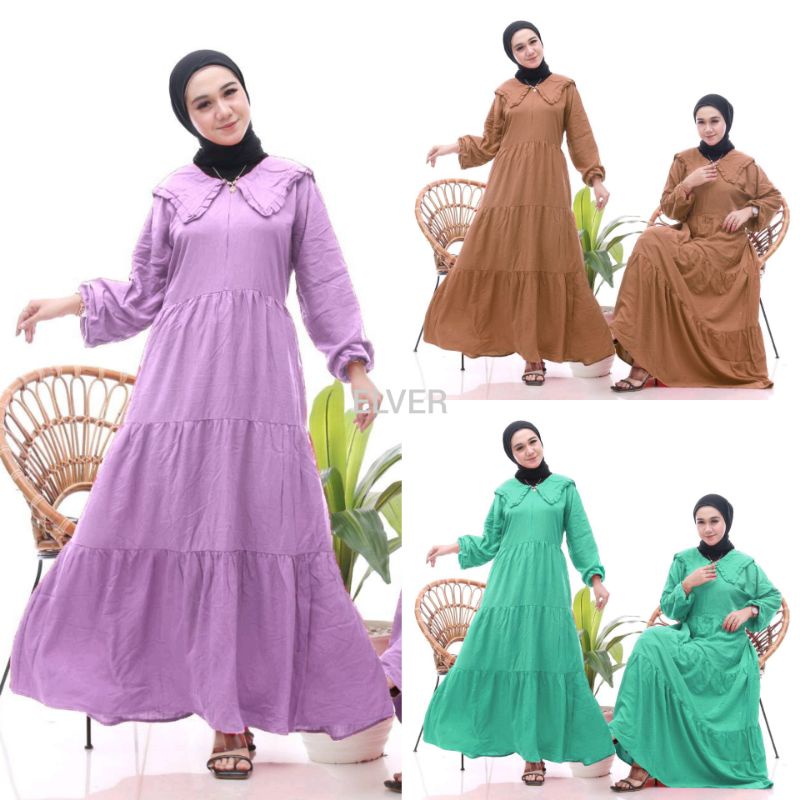 GAMIS POLOS KOREA SRIWEDARI RAYON SUPER / DRESS POLOS KOREA