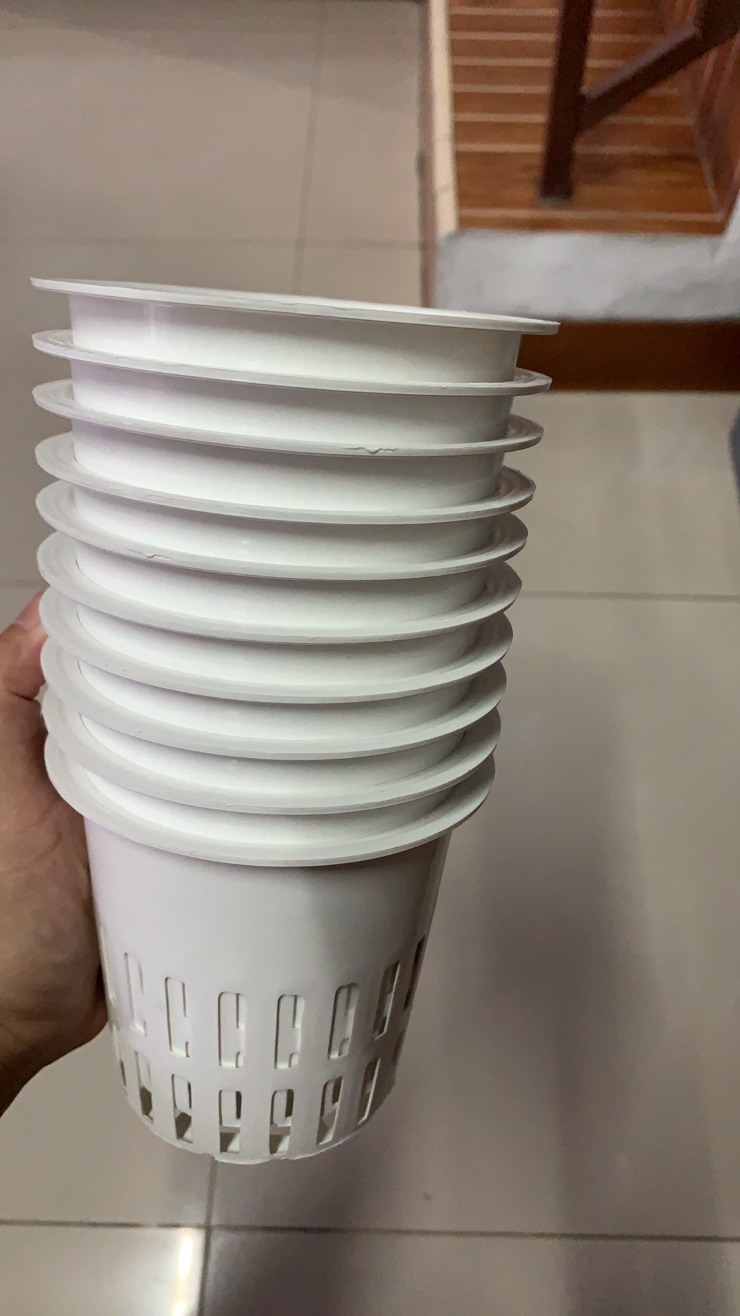 Netpot Hidroponik Ukuran 10cm Putih/ Net Pot Hidroponik Ukuran 10cm Putih