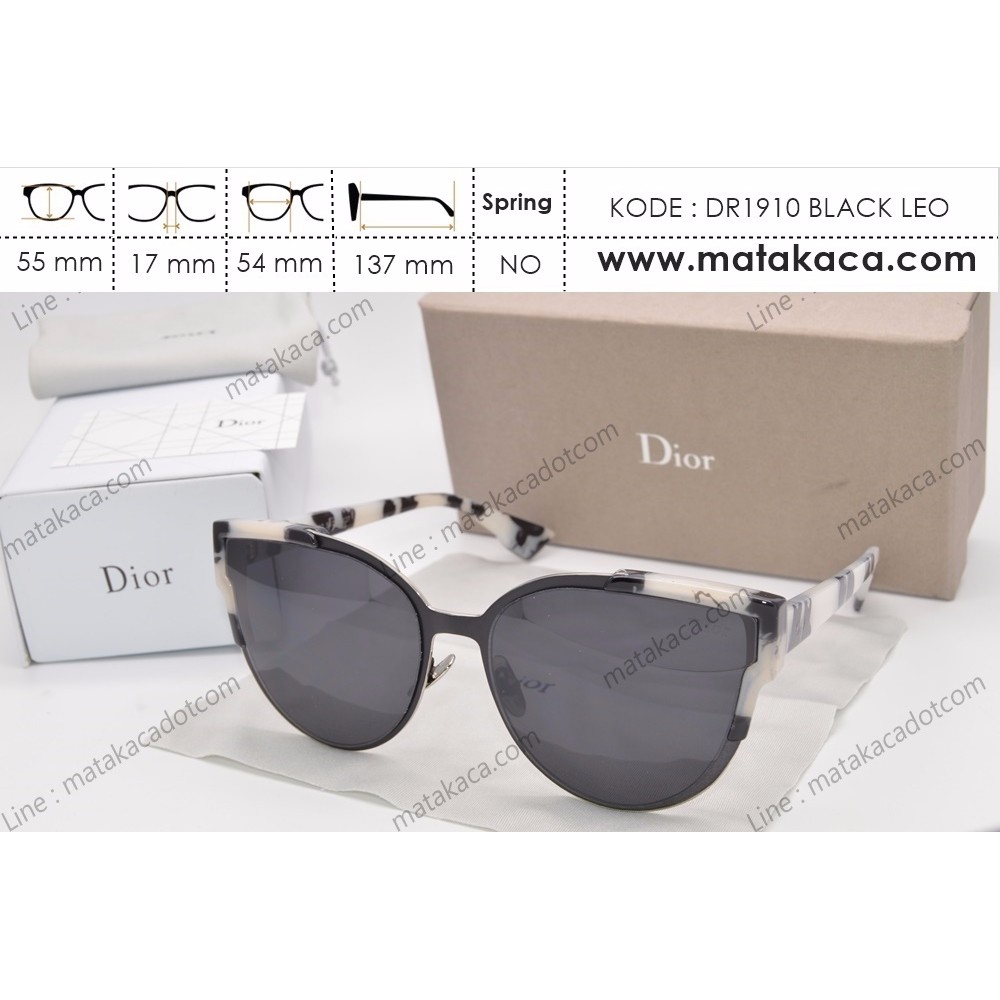 Kacamata Sunglass Dior DR1910 Black Leo