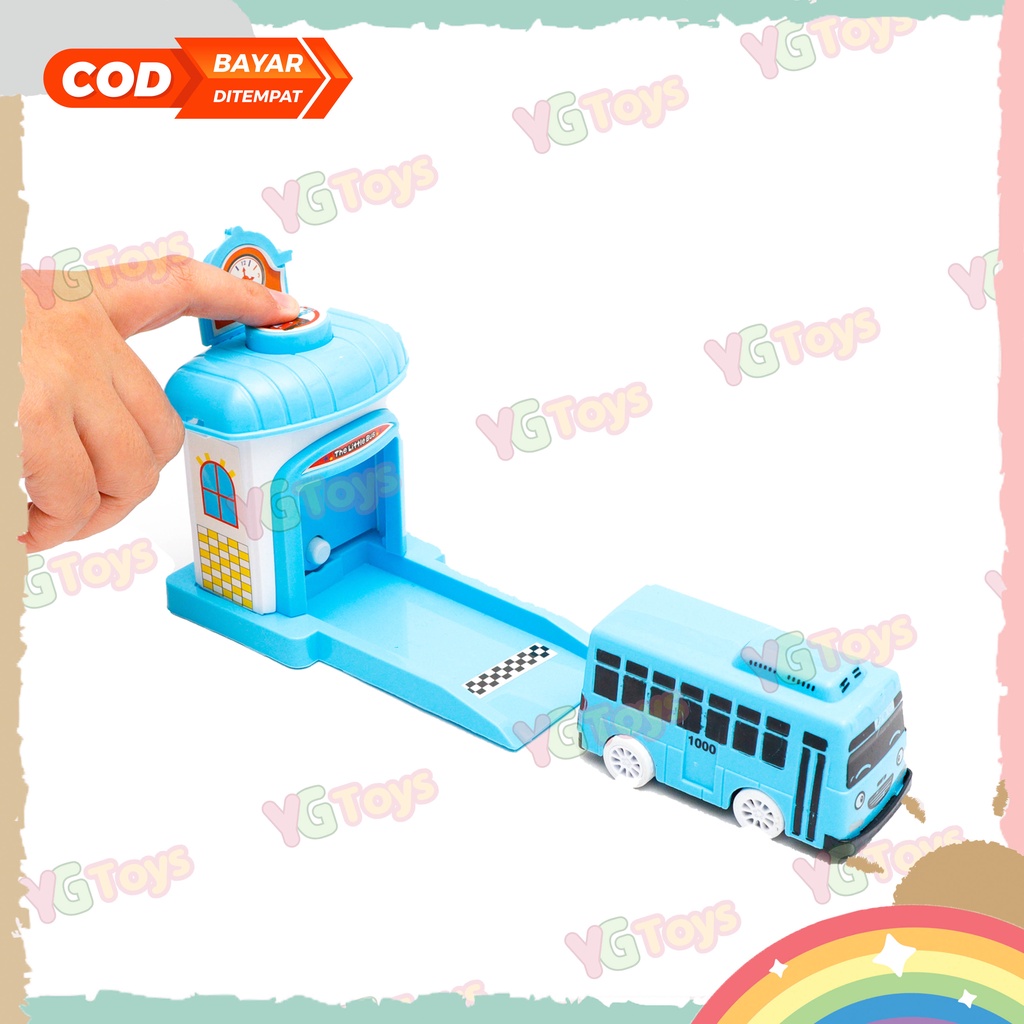 YGtoys Mainan Anak Mobil Toya Taayo The Little Bus Garasi Set Lontar Bis Dorong