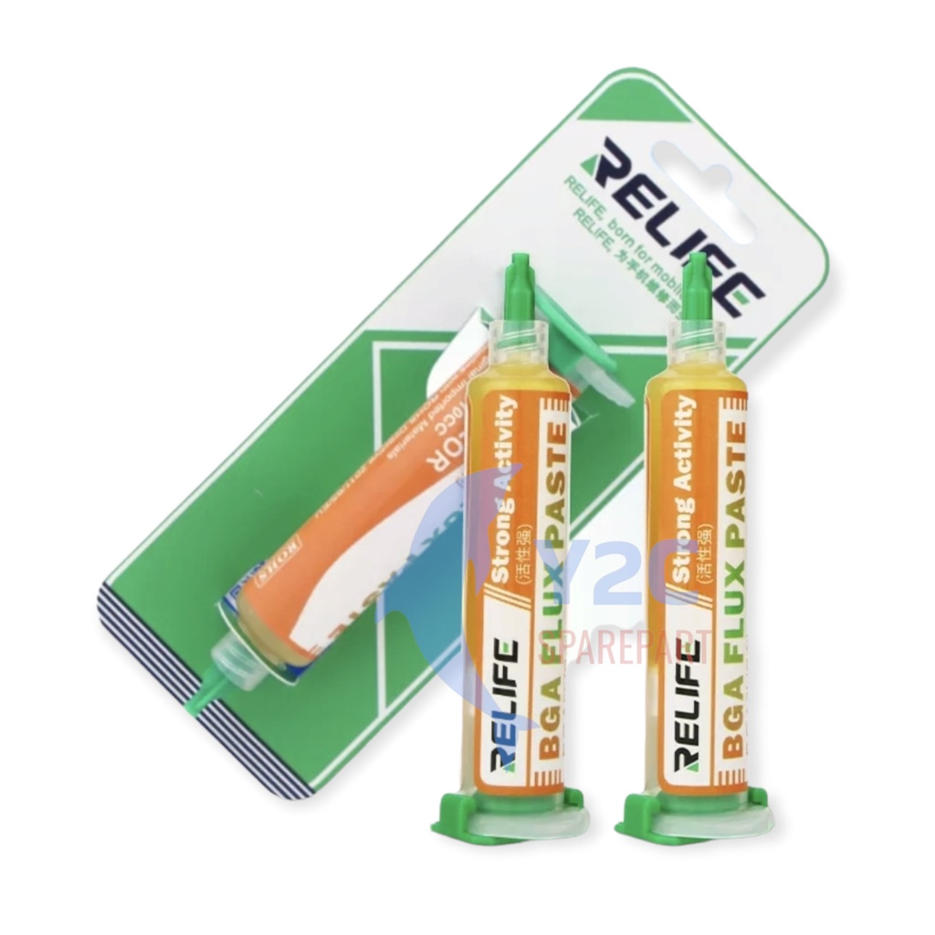 FLUX SOLDER PASTA RELIFE RL-421-OR BGA 10CC / ALAT SERVIS SERVICE HP LENGKAP TERLENGAP TERMURAH