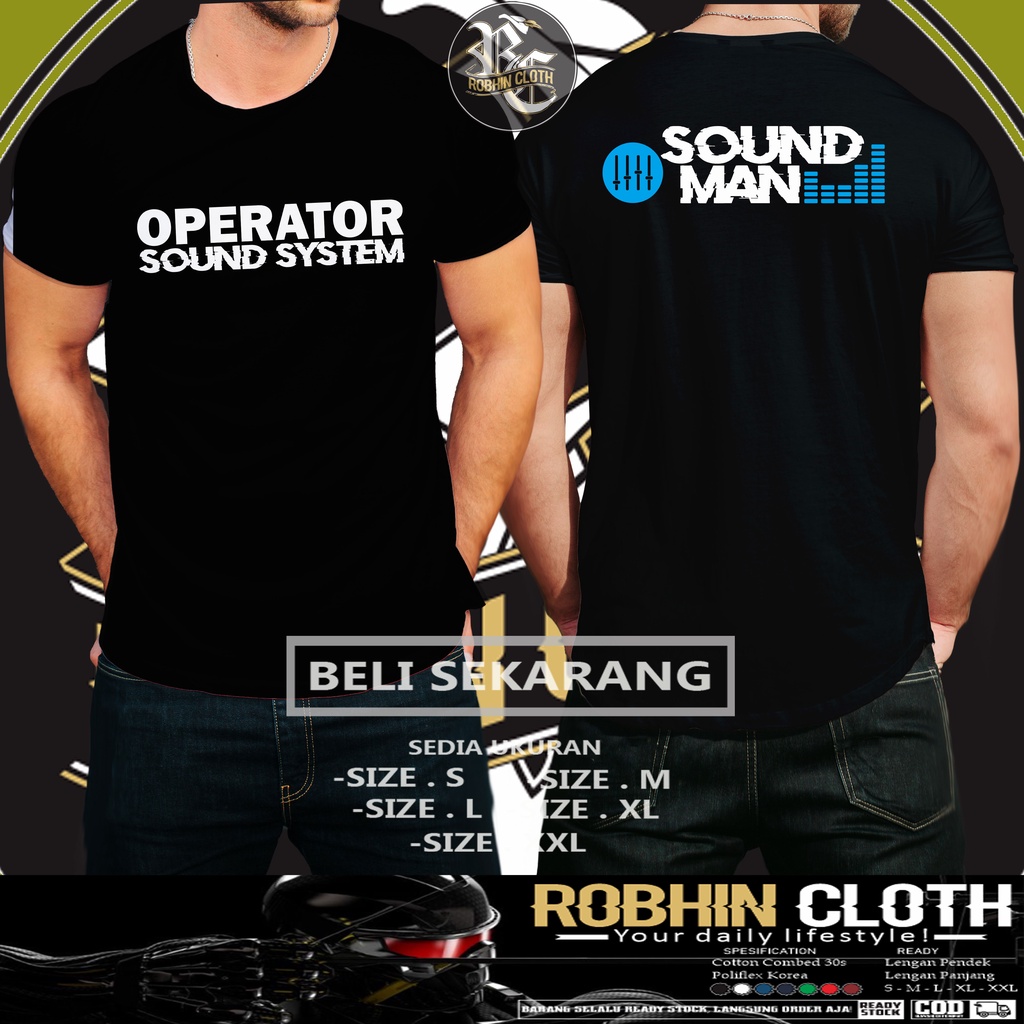 Kaos Sound Man Operator Sound System Baju Musik