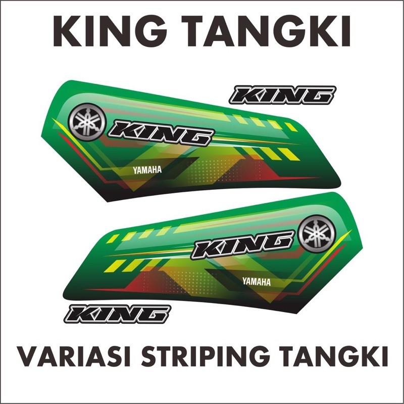 STICKER VARIASI TANGKI RX KING HIJAU GRADASI