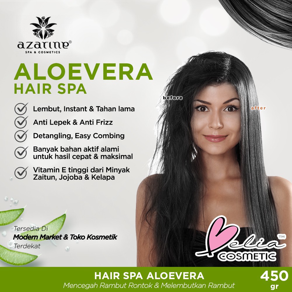 ❤ BELIA ❤ AZARINE Hair Spa 200g Apricot | Aloe Vera (✔️BPOM)