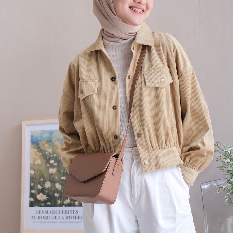 Corduroy Jacket Khaki by Edmee