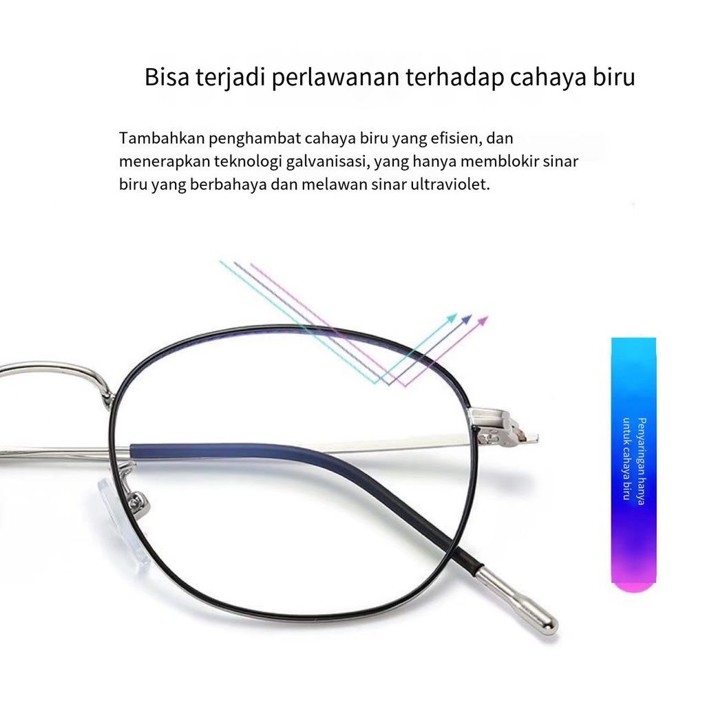 Frame Kacamata Anti Radiasi Korean Fashion Kacamata Bulat Eyeglasses Import