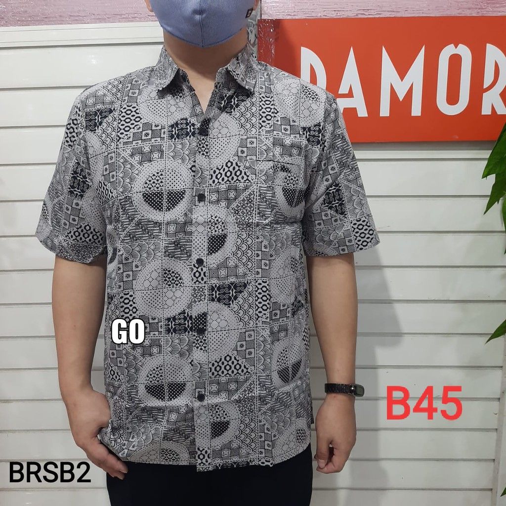 gos BRSB DAMOR (CRESSIDA) KEMEJA BATIK Cowok Pakaian Pria Baju Batik Dewasa Lengan Pendek