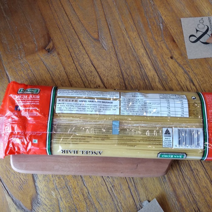 

Pasta-Aneka- San Remo Pasta Angel Hair / Angel Hair Spaghetti 500Gr -Aneka-Pasta.