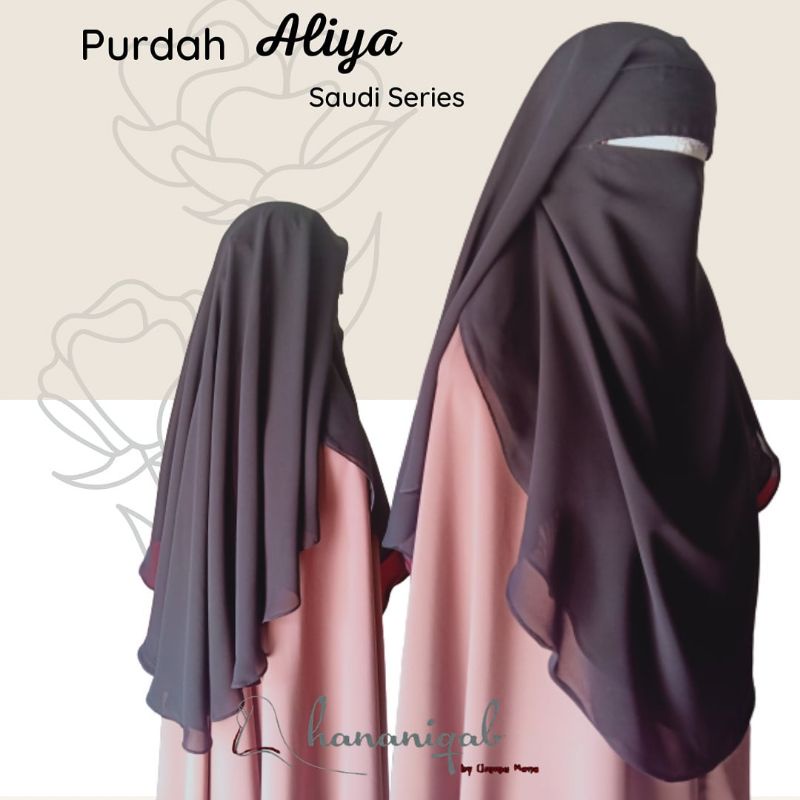 Jual Cadar Niqab Purdah Aliya Saudi Series Hananiqab Sifon Silky Lembut Nyaman Shopee 0885