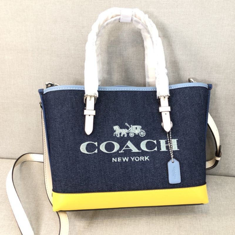 coach mollie tote 25 colorblock