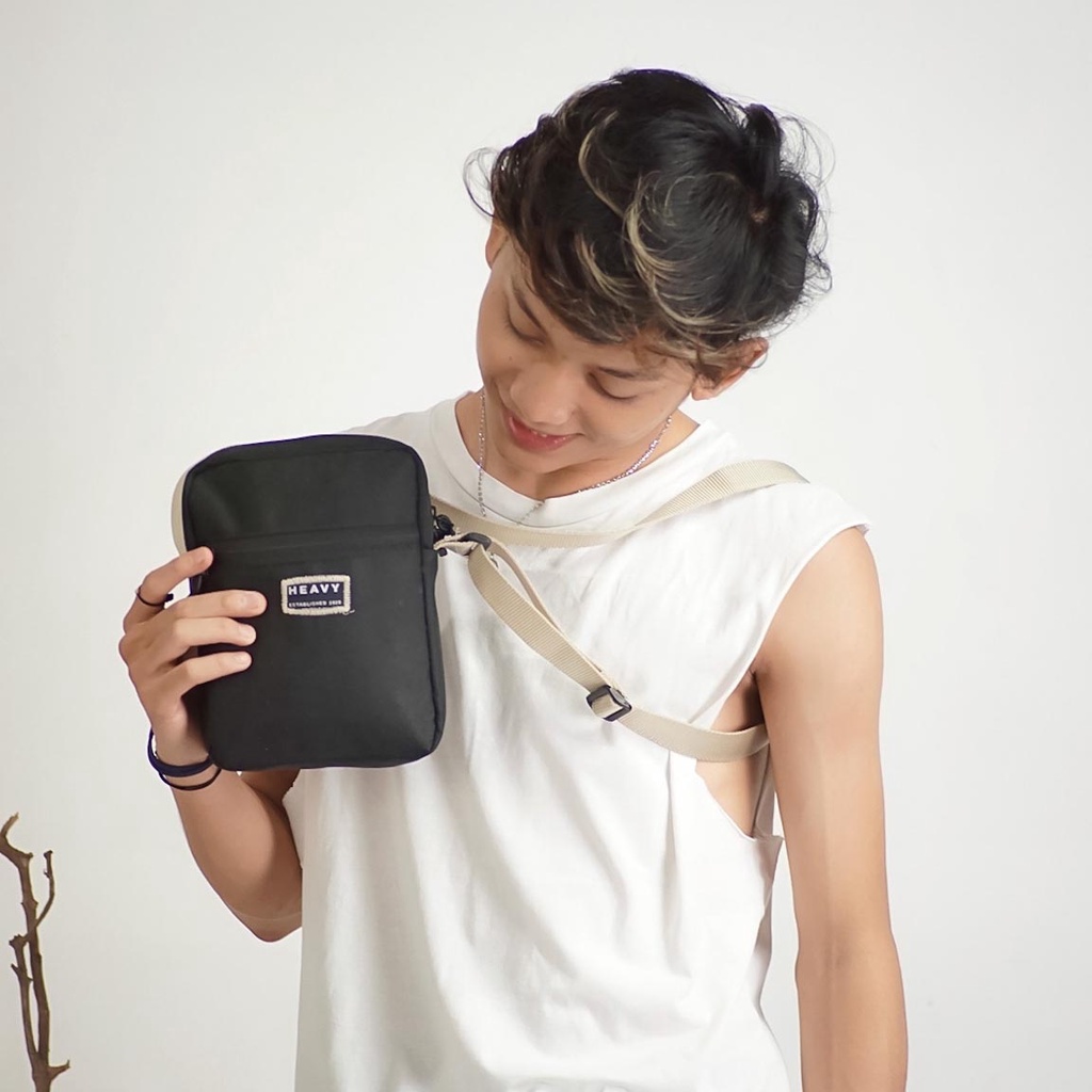 CROSS BODY BAG HEAVY . SLING BAG HEAVY POUCH . TAS SELEMPANG PRIA DISTRO