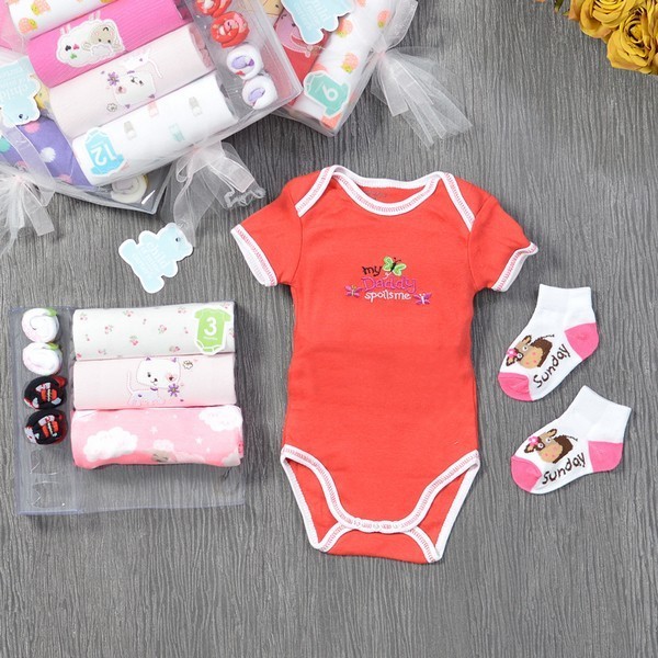 Premium Carter Jumper Bayi Perempuan 4pc Kaos Kaki 3psg P052