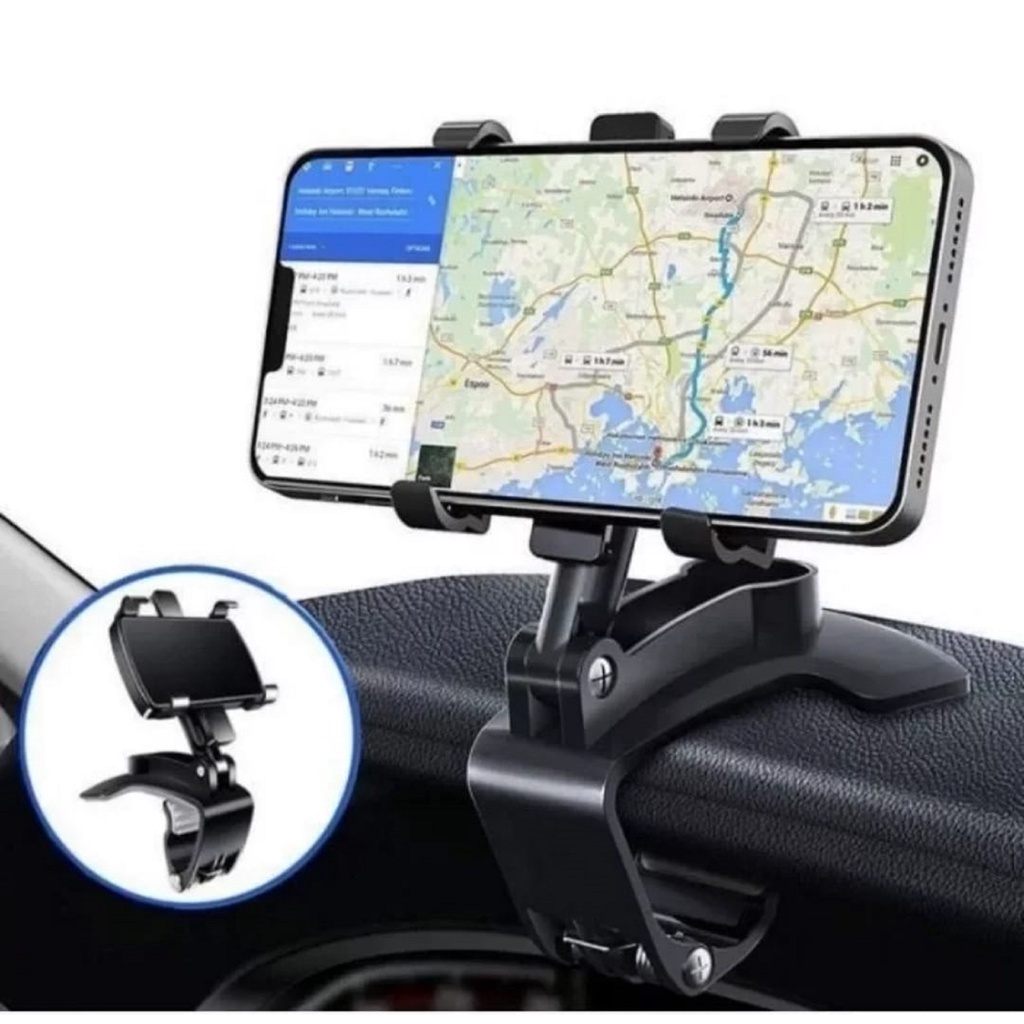 Holder phone Mobil 360 rotasi Jepit dashboard