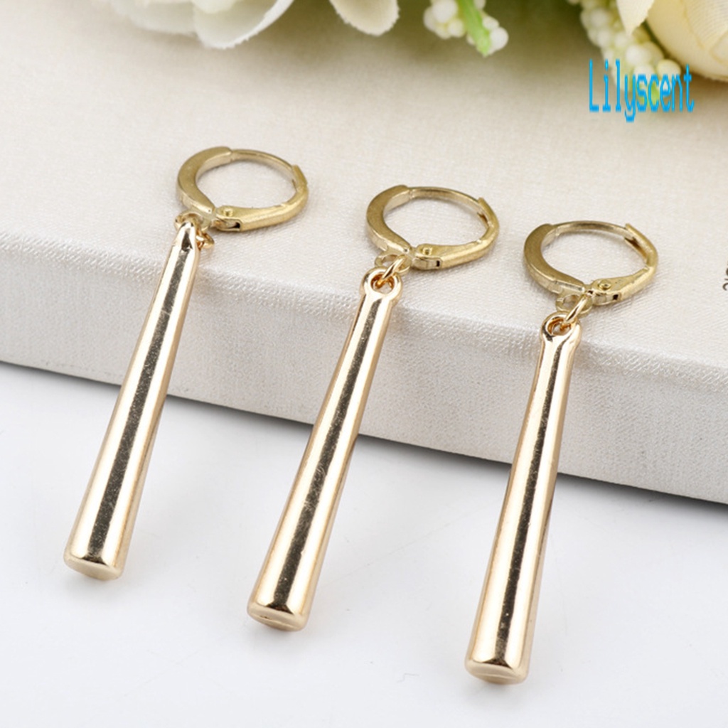 Ls Anting Kait Gantung Bahan Alloy Warna Polos Tahan Lama Untuk Wanita