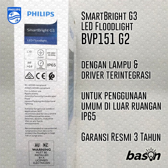 PHILIPS BVP151 70W LED Flood Light G2 IP65 - Lampu Sorot Outdoor