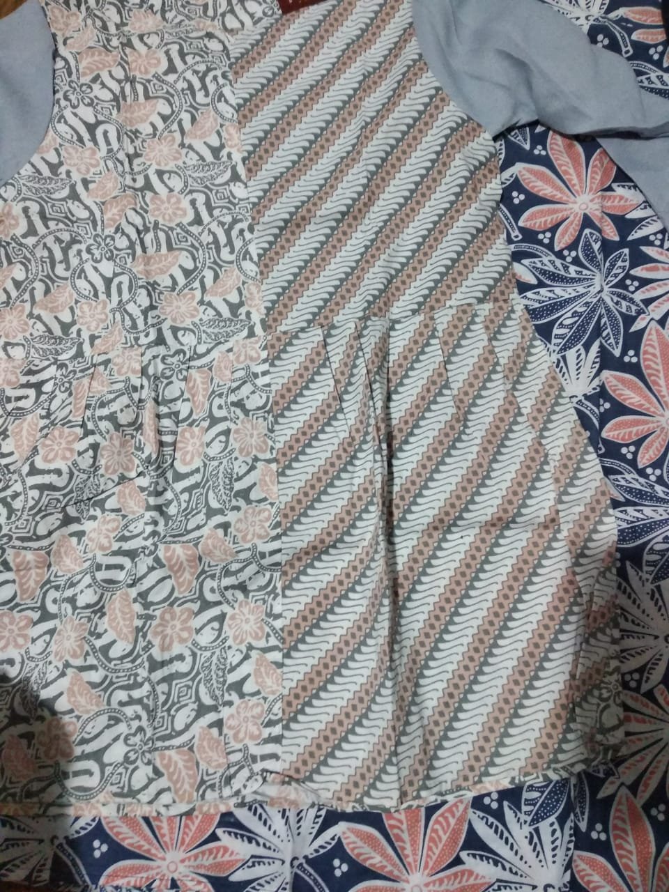 M-l-xl-xxl Baju Batik Wanita Asj Sa Hrb026 Shibori Blouse Batik Atasan Kenongo Batik Asli Pekalongan